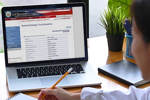 Rellenado online de la forma DS 160