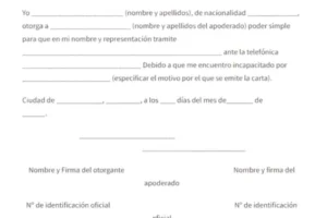 Cartas de poder para trámites de telefonía