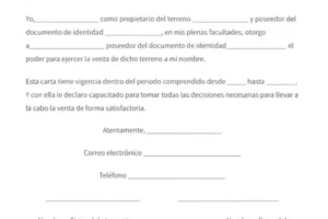 Cartas de poder para trámites de terrenos